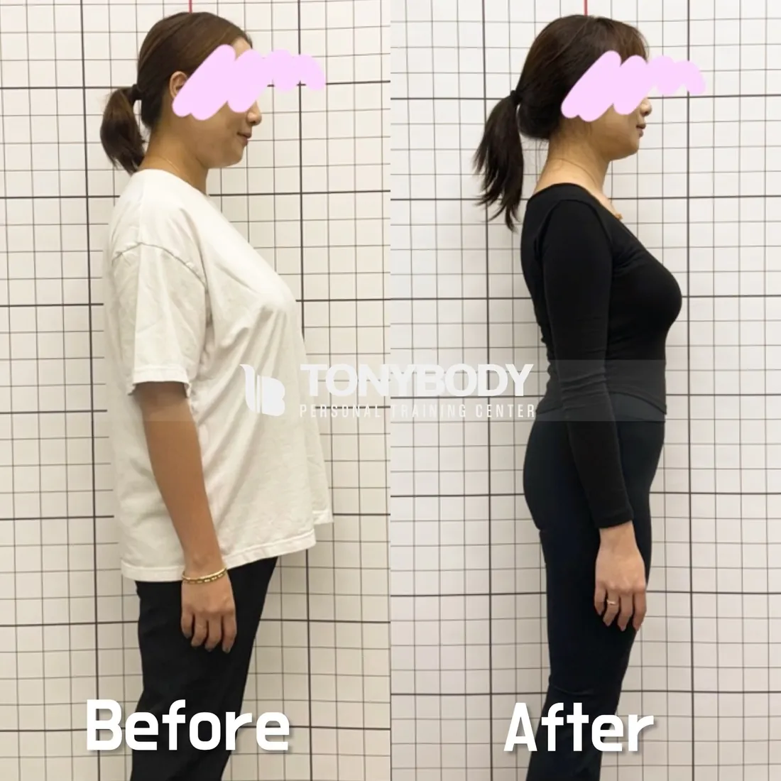 토니바디피트니스 회원 변화 전후 사진 12