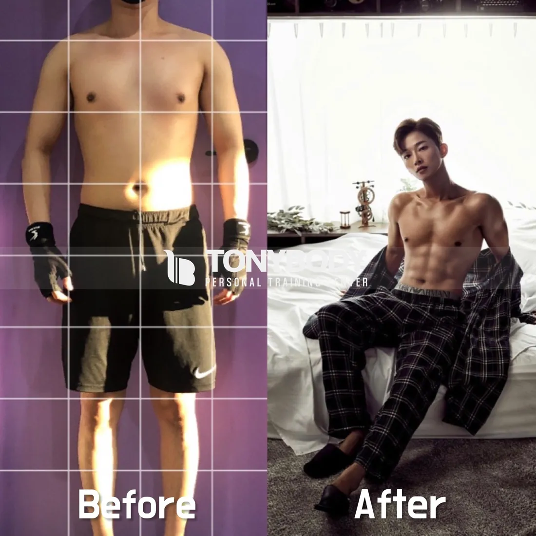 토니바디PT 중곡점 회원 변화 전후 사진 6