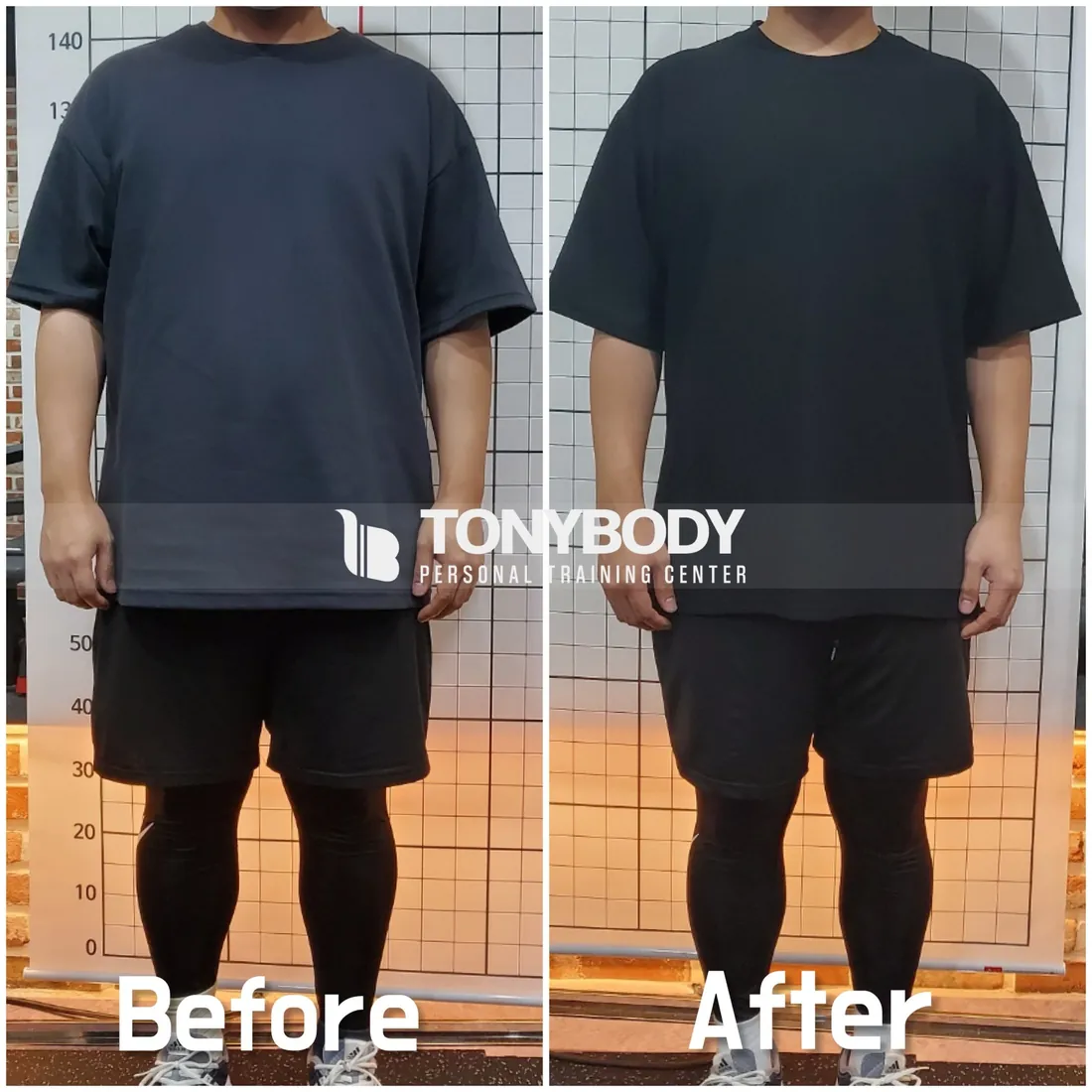 토니바디PT 사가정점 회원 변화 전후 사진 6