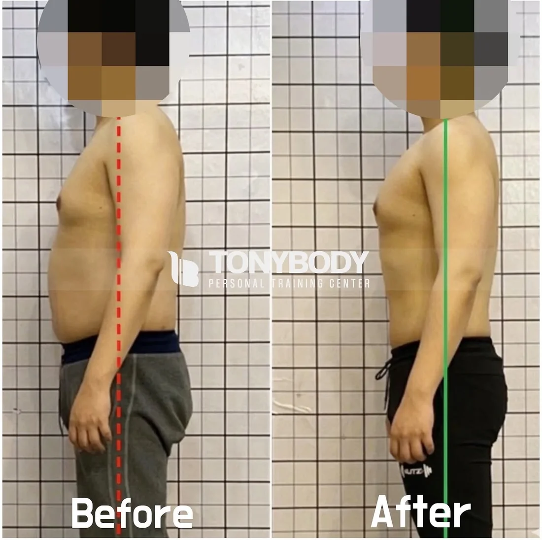토니바디PT 사가정점 회원 변화 전후 사진 9