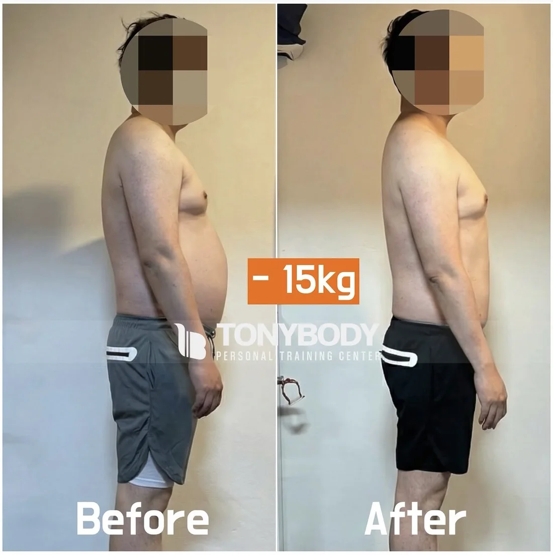 토니바디PT 사가정점 회원 변화 전후 사진 12